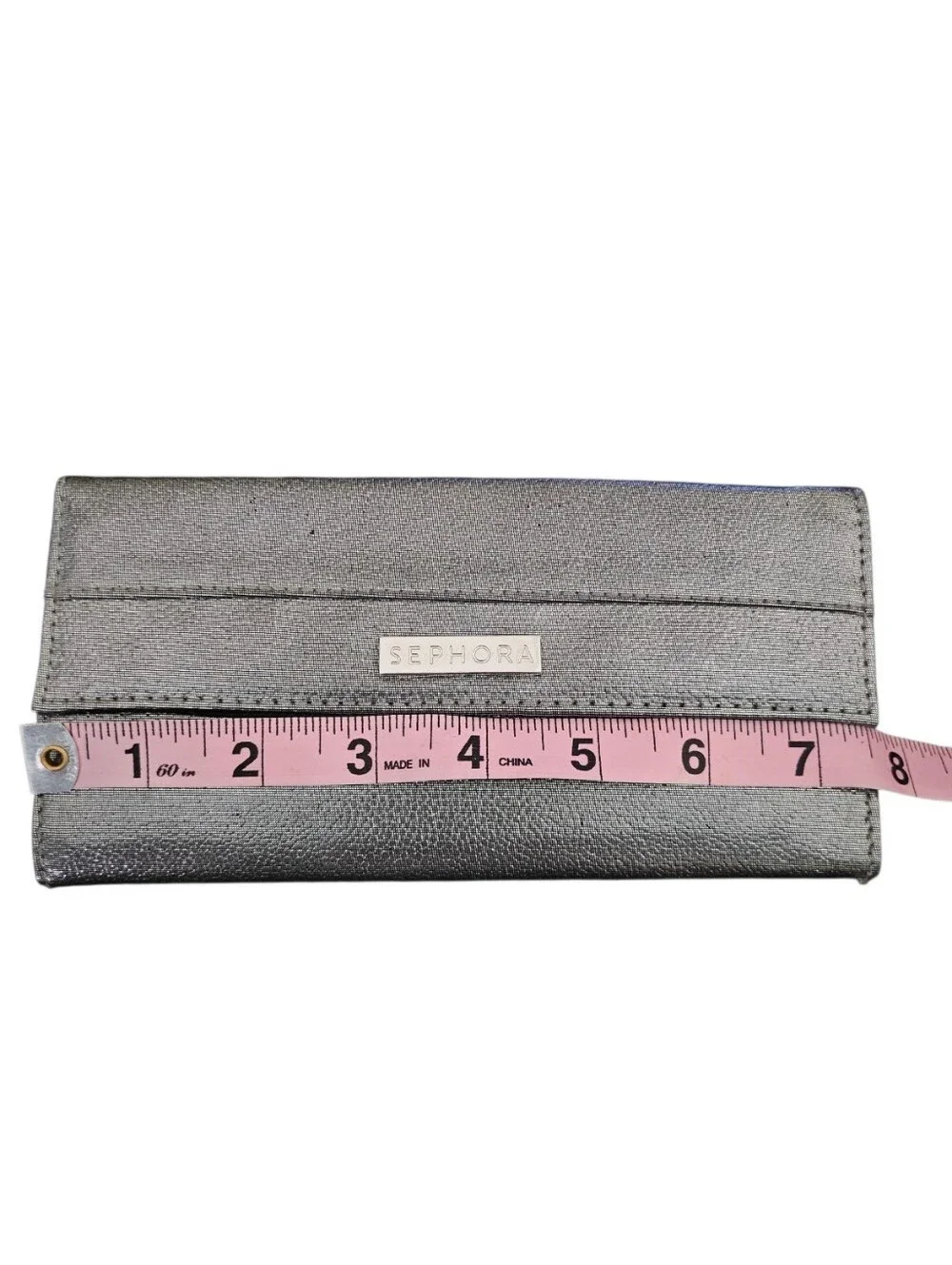 Sephora Silver Metallic Makeup Brush Case